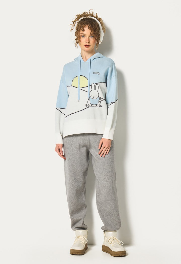 Hope Miffy Knitted Hoodie Light Blue