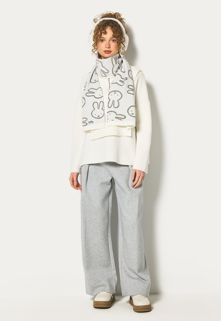 Hope High Neck Ribbed Jumper Off White