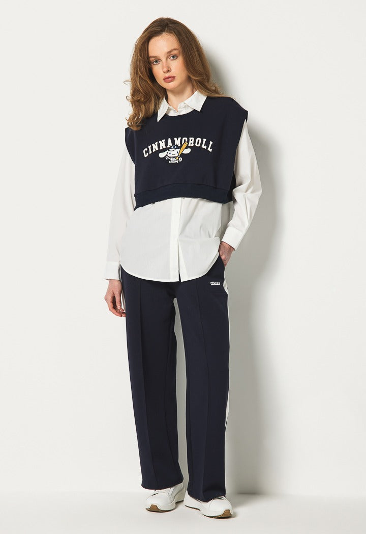 Hope Cinnamoroll Vest And Shirt Set (2Pcs) Navy