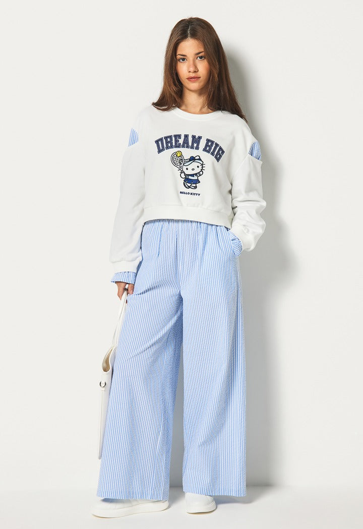 Hope Hello Kitty Embroidered Sweatshirt Off White