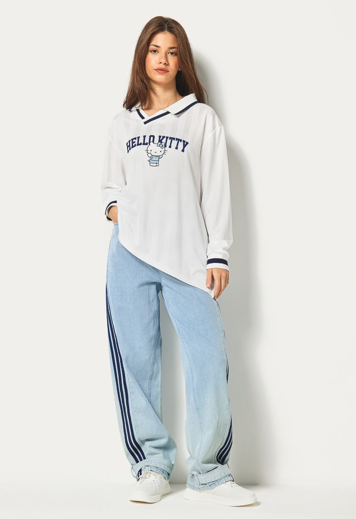 Hope Hello Kitty Striped Top Off White