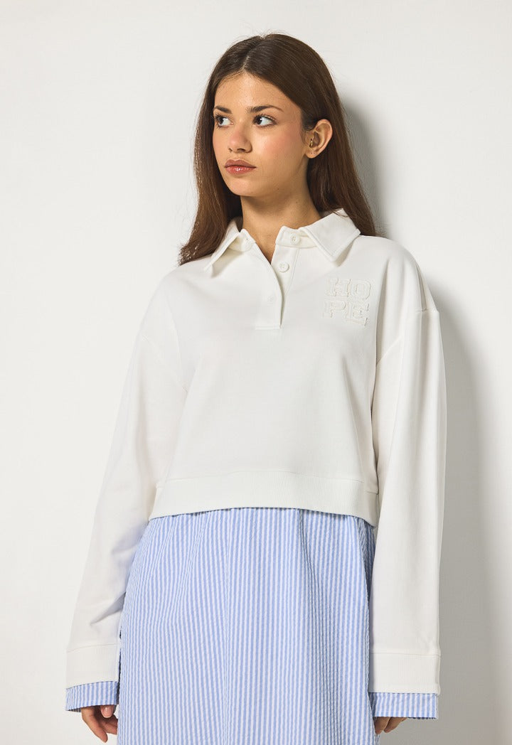 Hope Striped Skirt Sweat Dress Off White