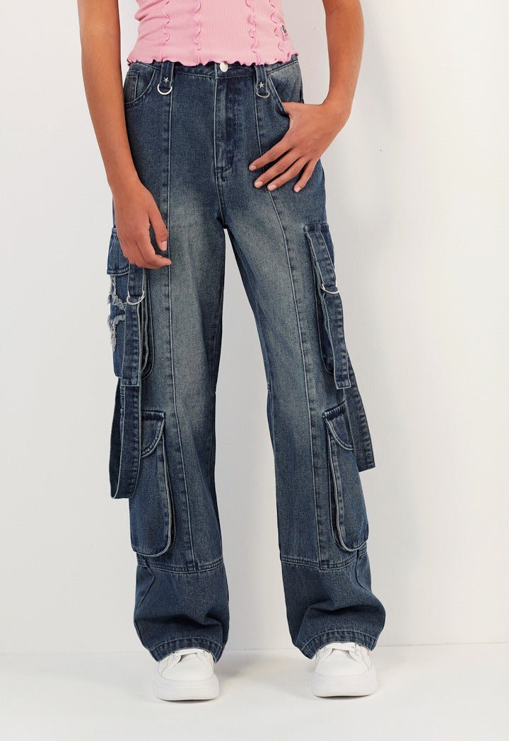 Hope Urban Cargo Jeans Blue