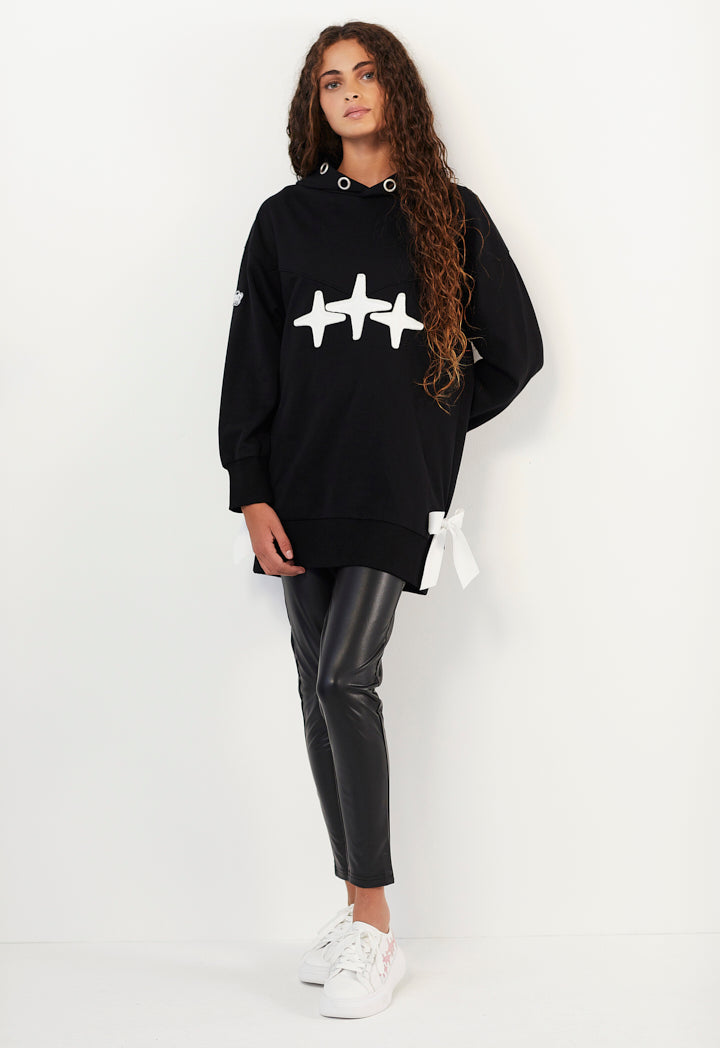 Hope Solid Pu Leather Leggings Black