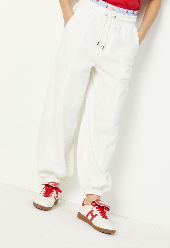 Hope Solid Double Waisted Sweatpants Off White