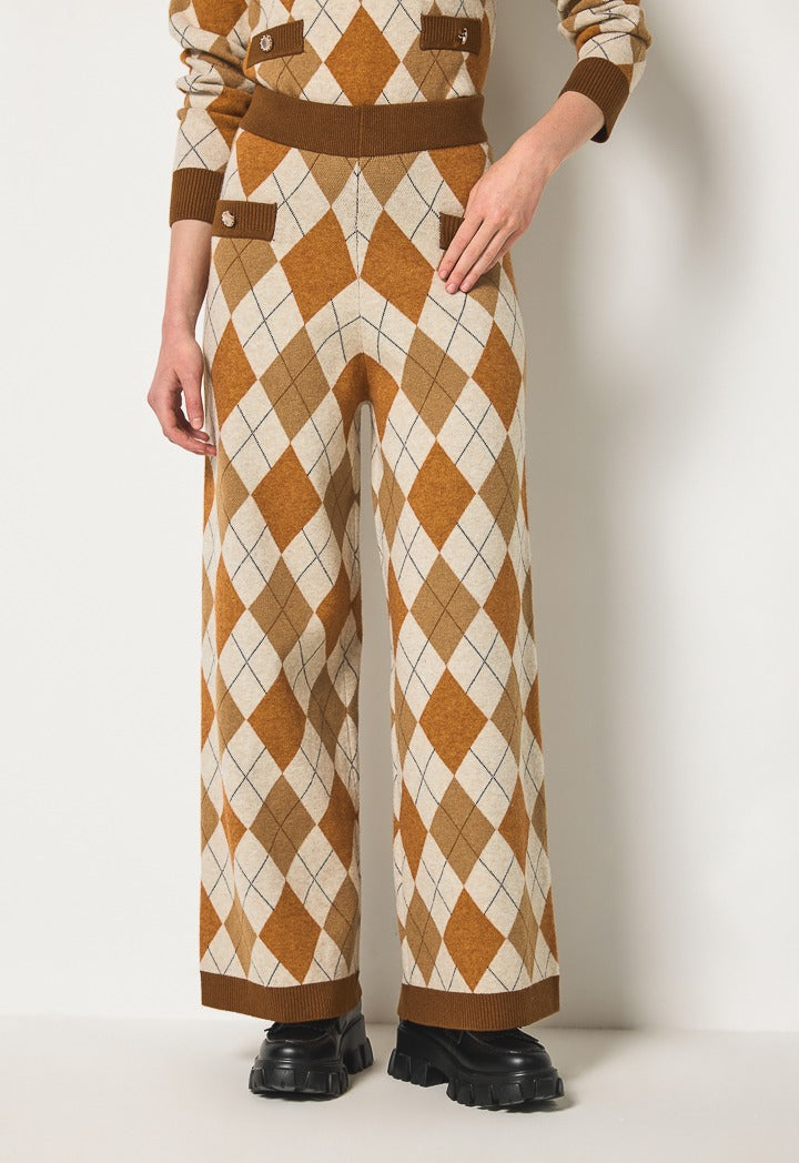 Hope Knitted Multicolor Trousers Multi Color