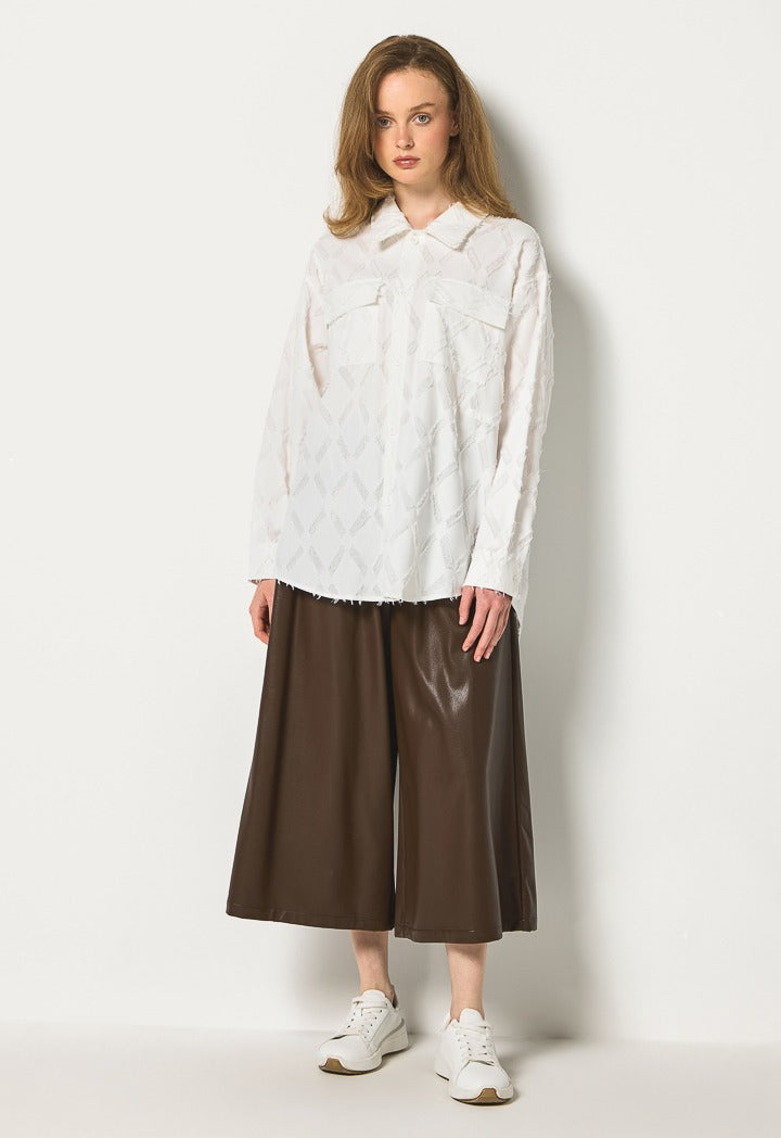Hope Frayed Details Shirt Off White