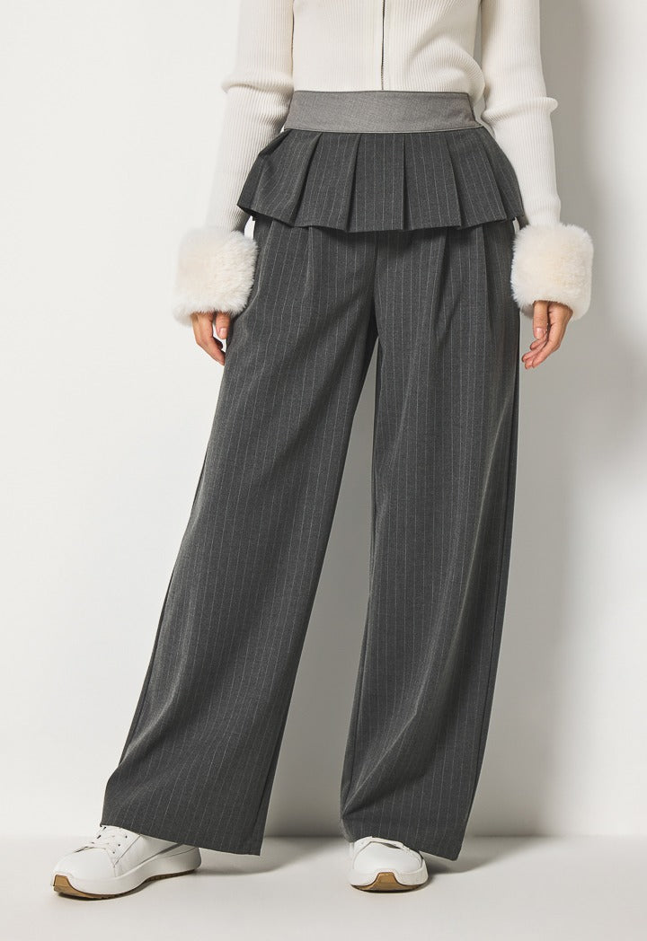 Hope Pleated Waist Trousers Grey