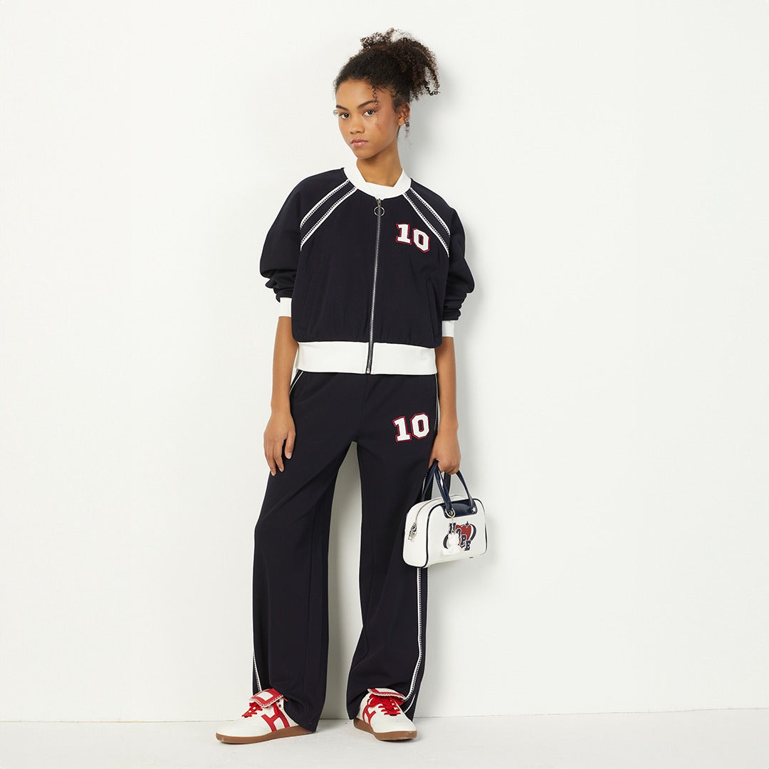 Hope Two Toned Embroidered Jacket Navy