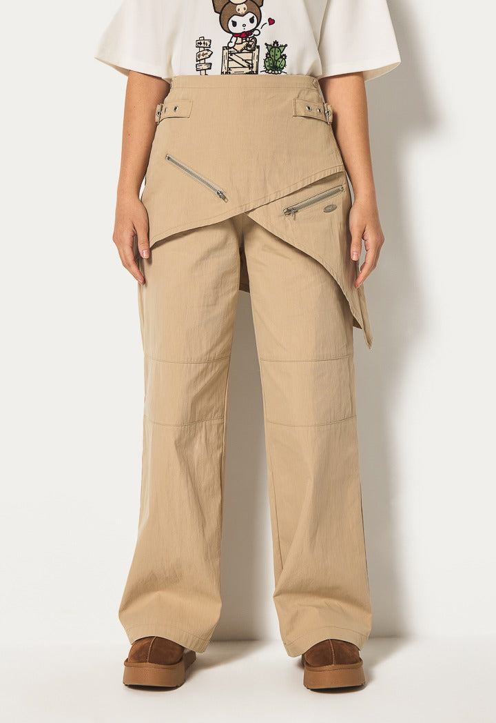 Hope Skirt Overlay Trousers Beige
