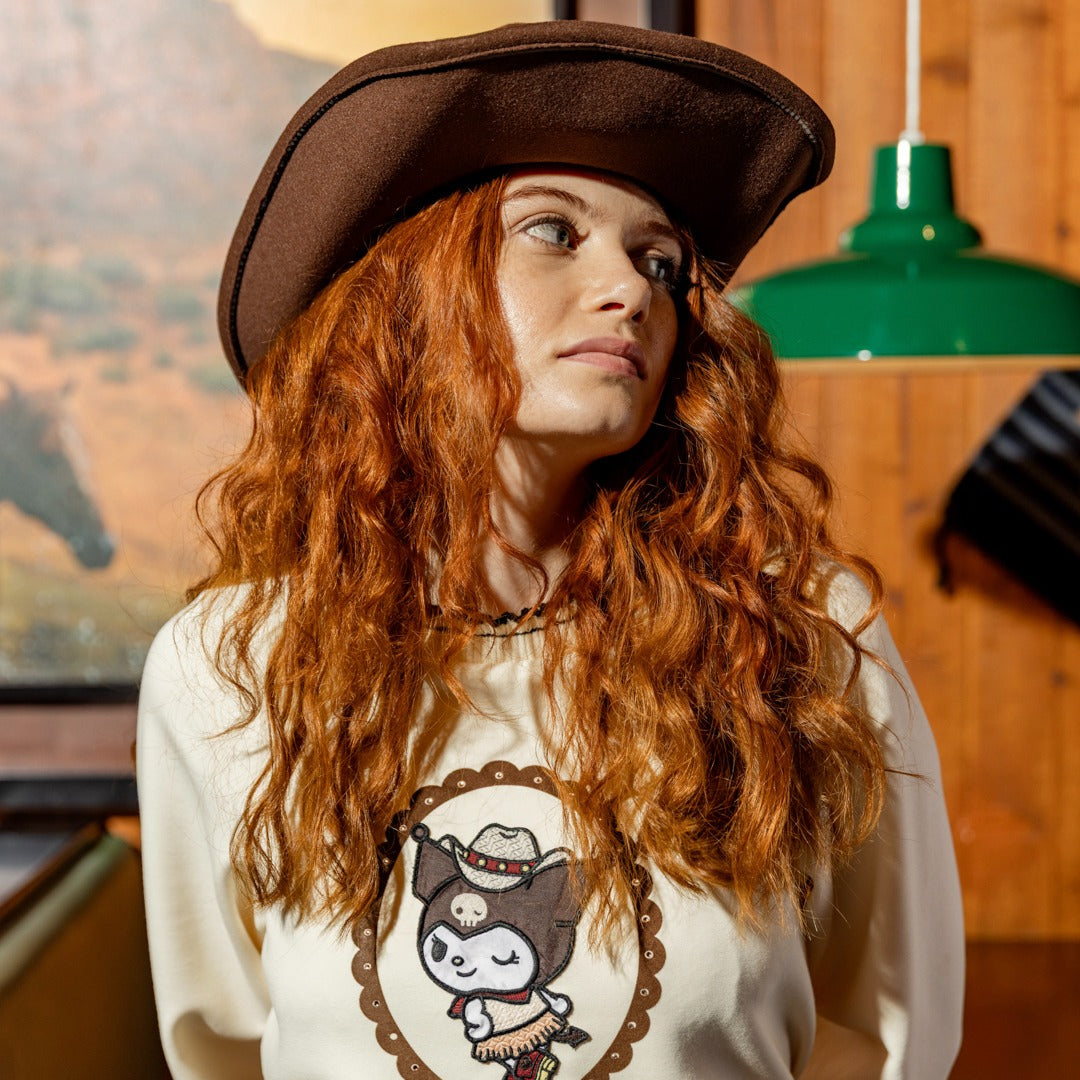 Hope Kuromi Knitted Sweatshirt Ecru