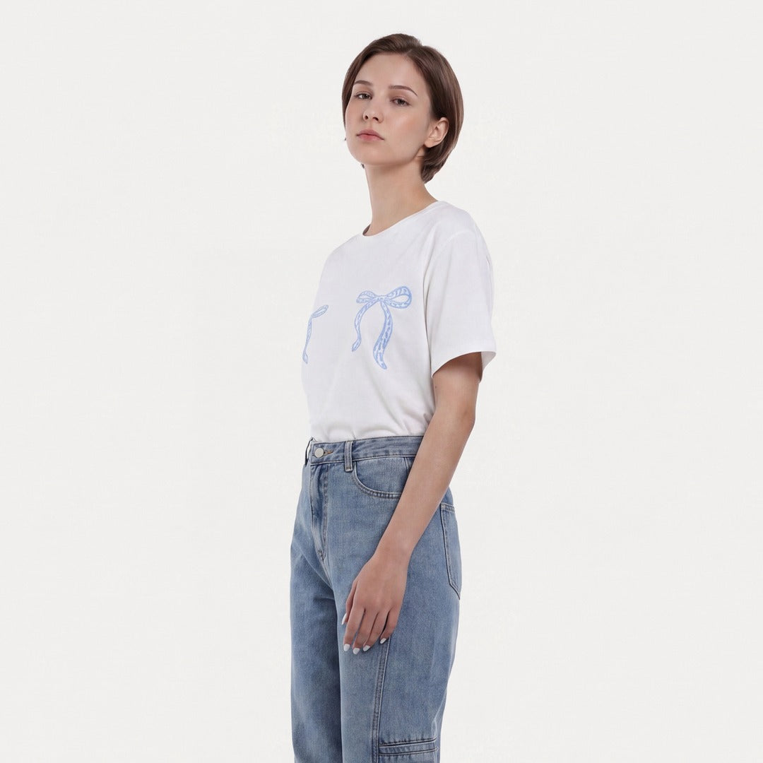 Bow Patches Relaxed Fit Top
