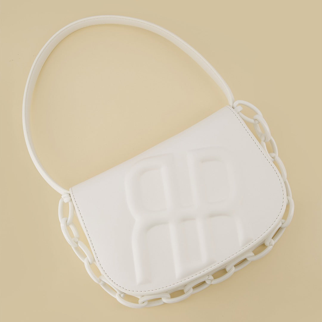 Hope Chain Strap Shoulder Bag White
