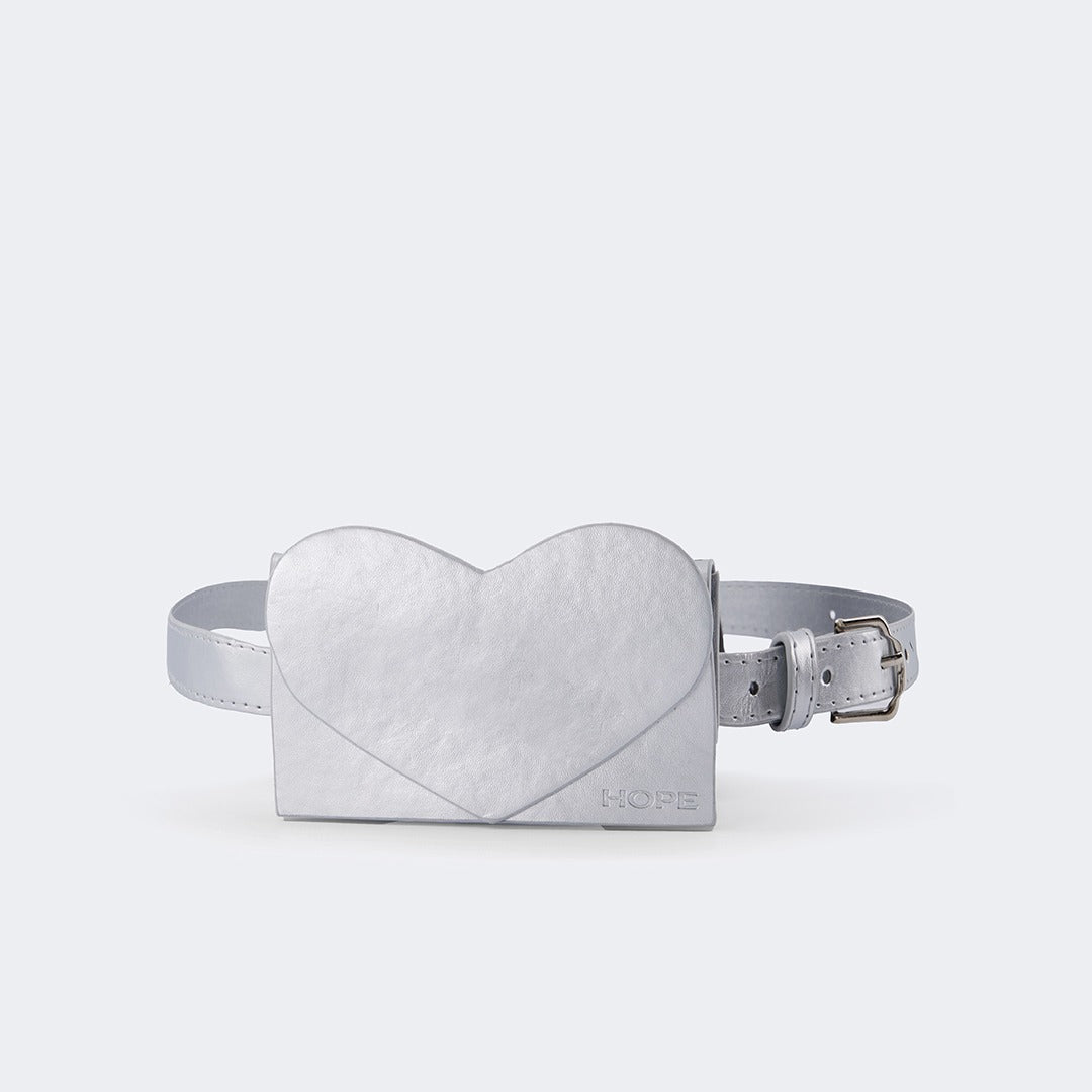 Hope Pu Leather Belt Bag Silver