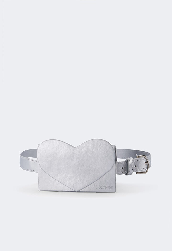 Hope Pu Leather Belt Bag Silver