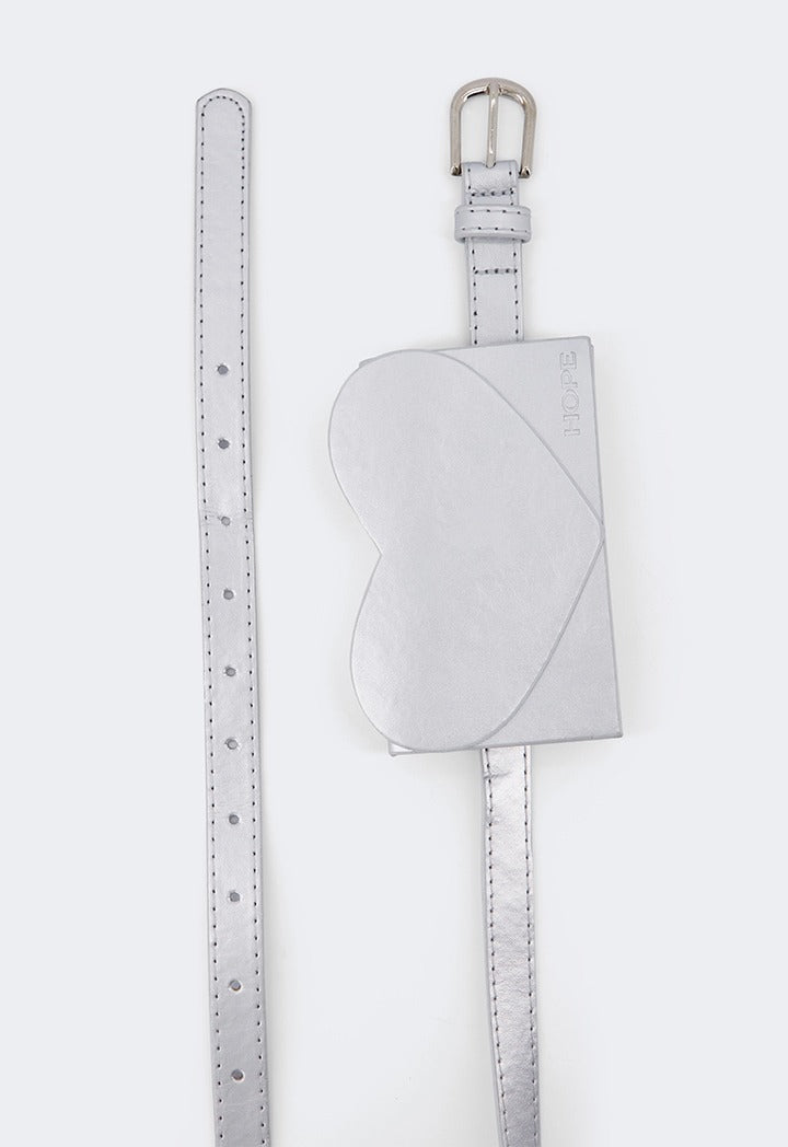 Hope Pu Leather Belt Bag Silver
