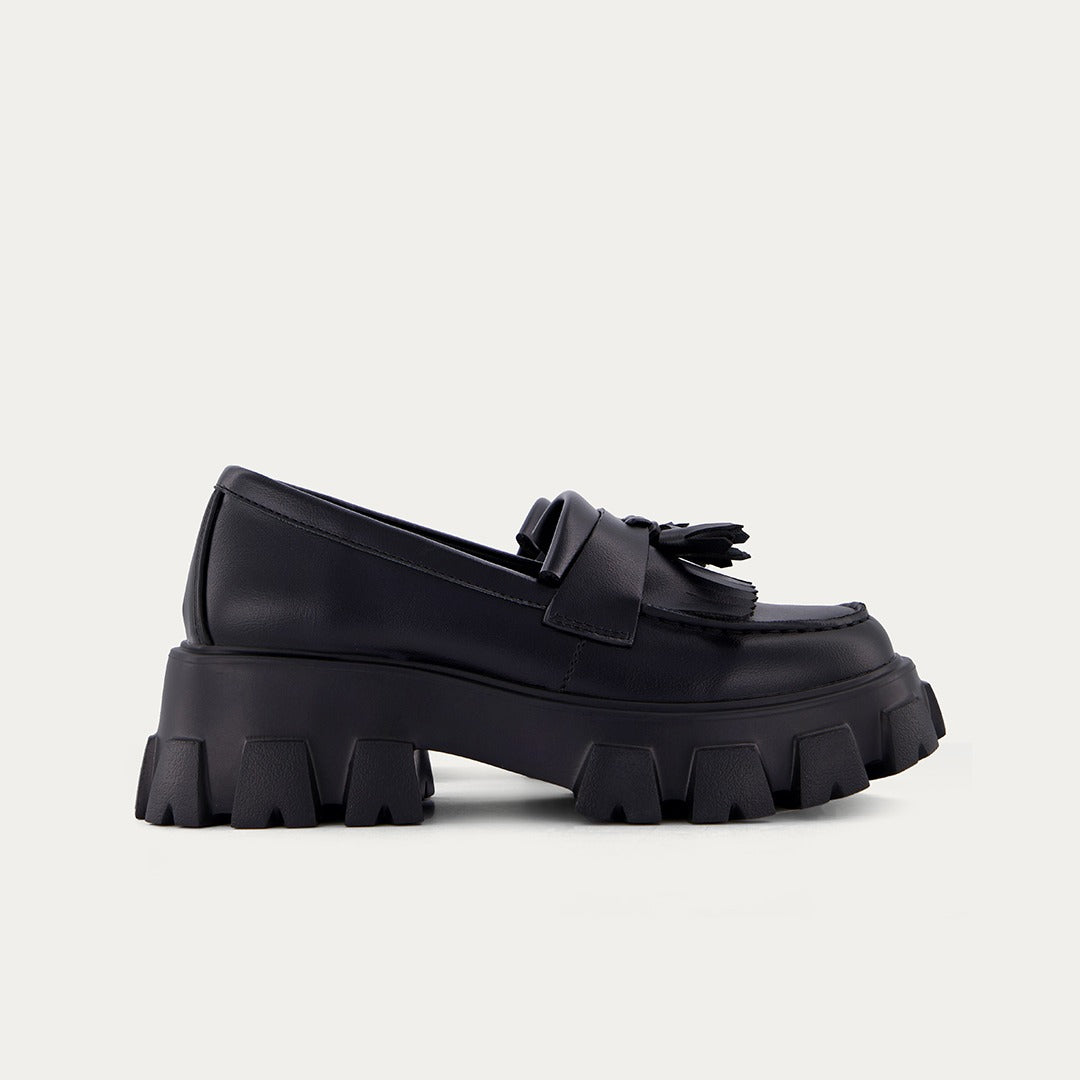 Hope Chunky Pu Leather Loafers Black