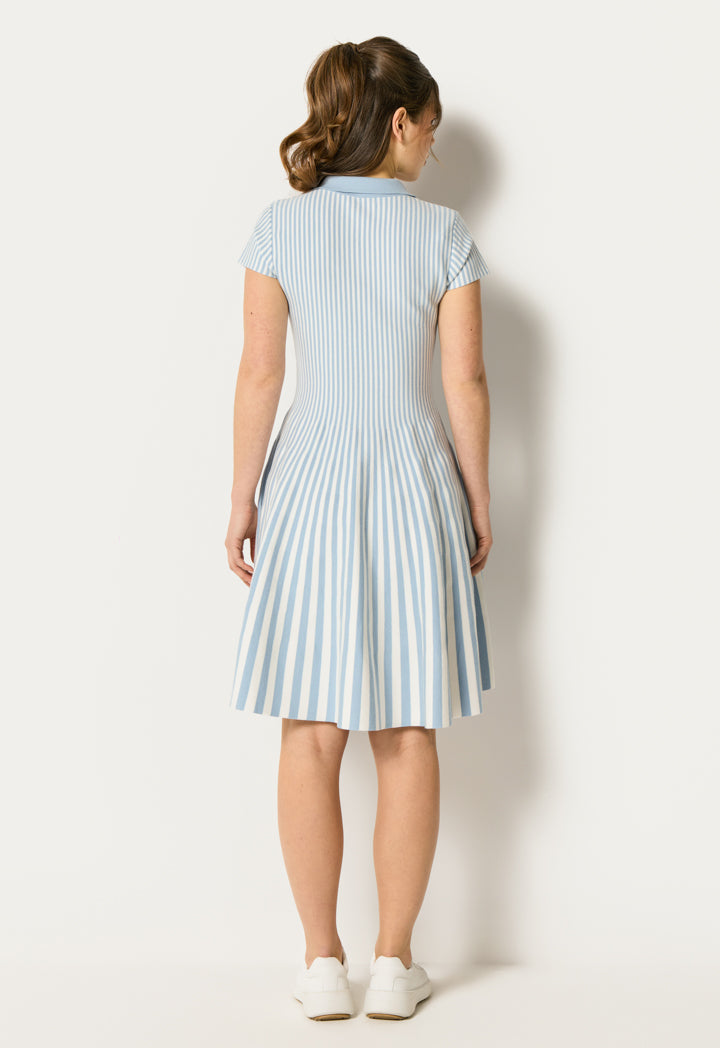 Knitted Striped Flared Dress