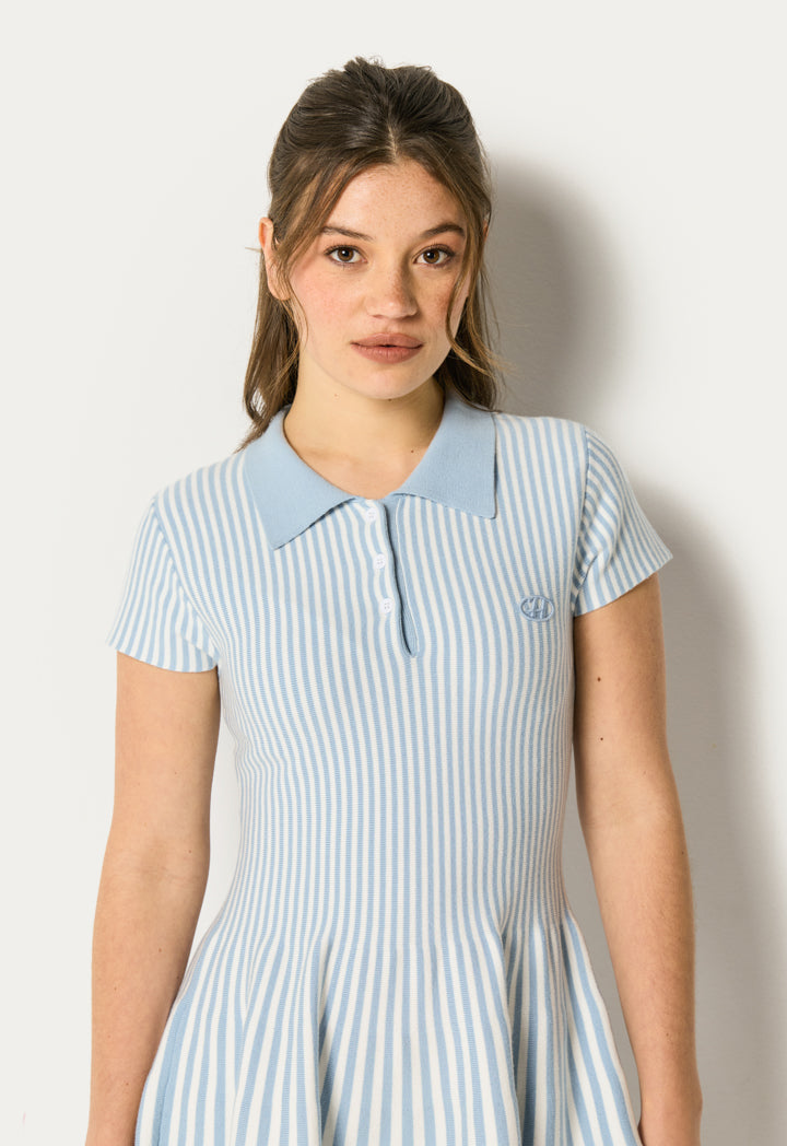 Knitted Striped Flared Dress