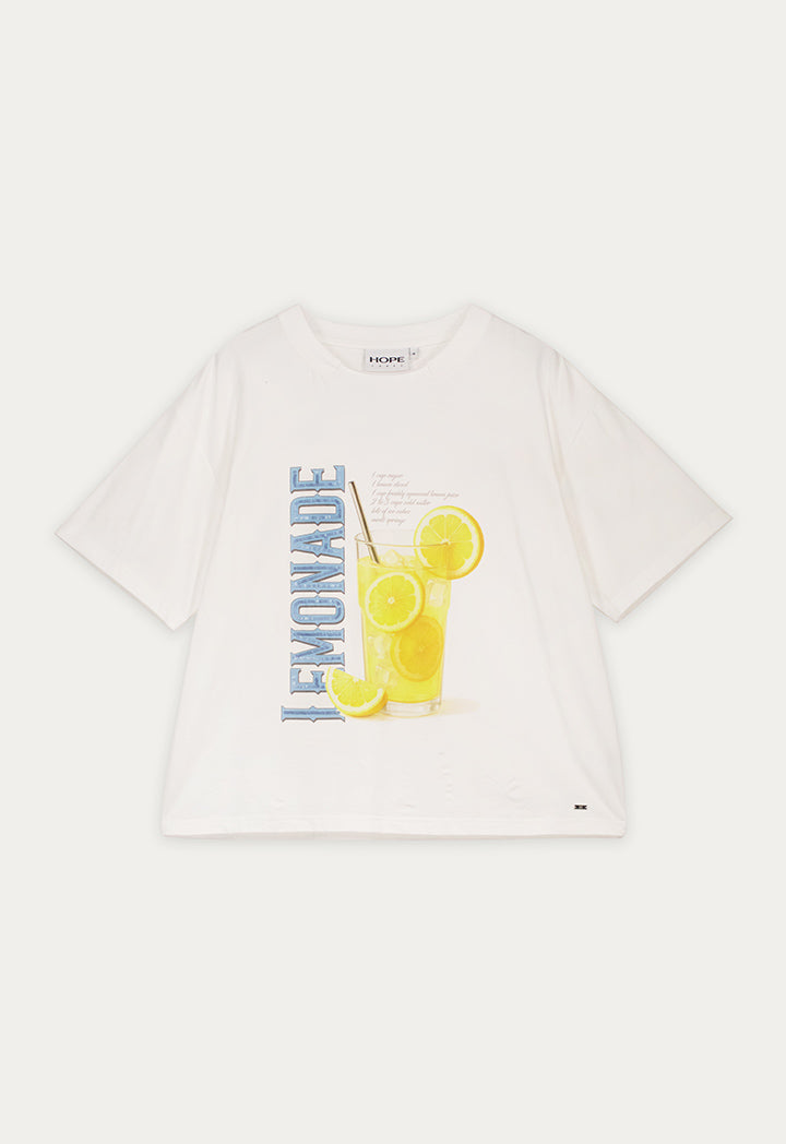 Printed T-Shirt with Sequin Details
