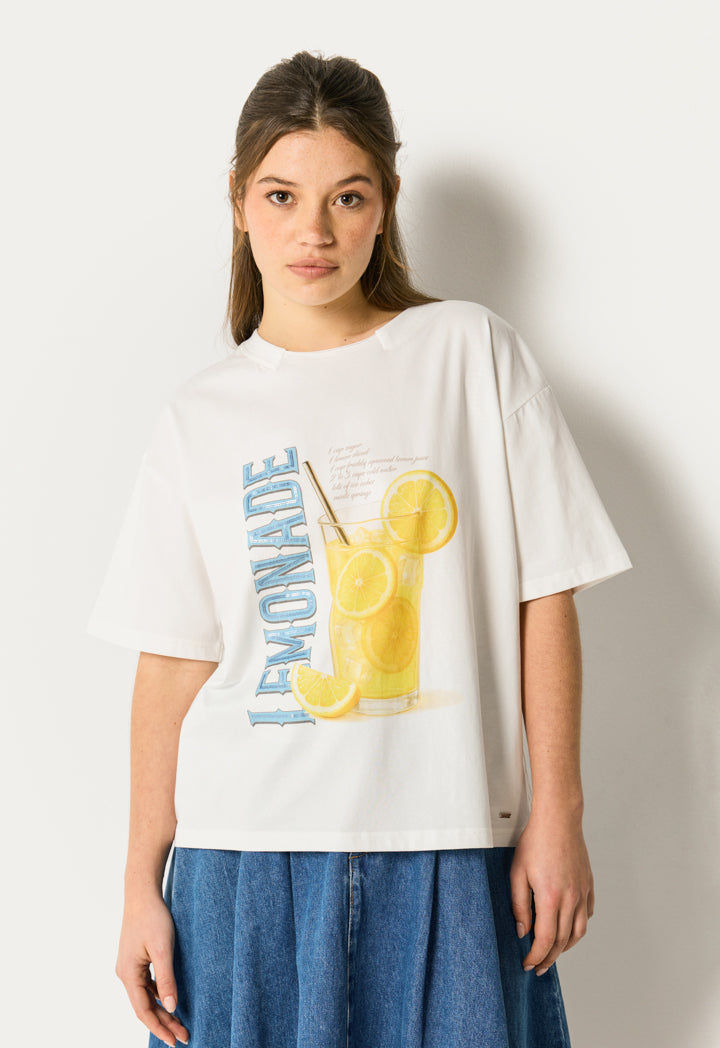 Printed T-Shirt with Sequin Details