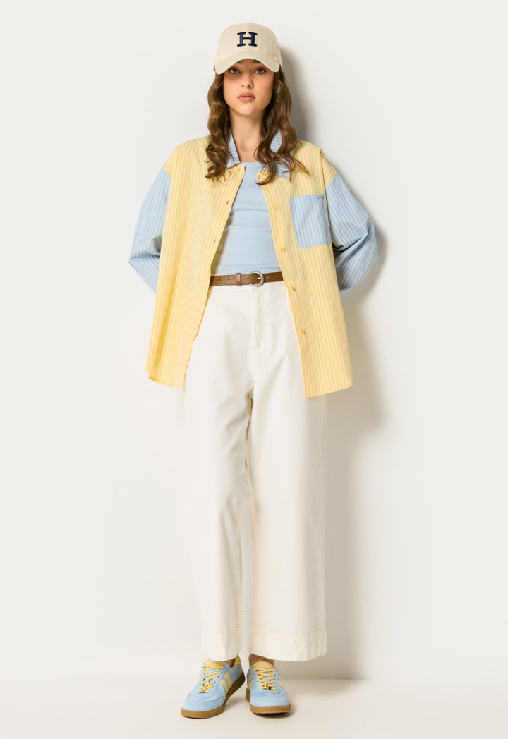 Belted Cuffed Wide Leg Trouser