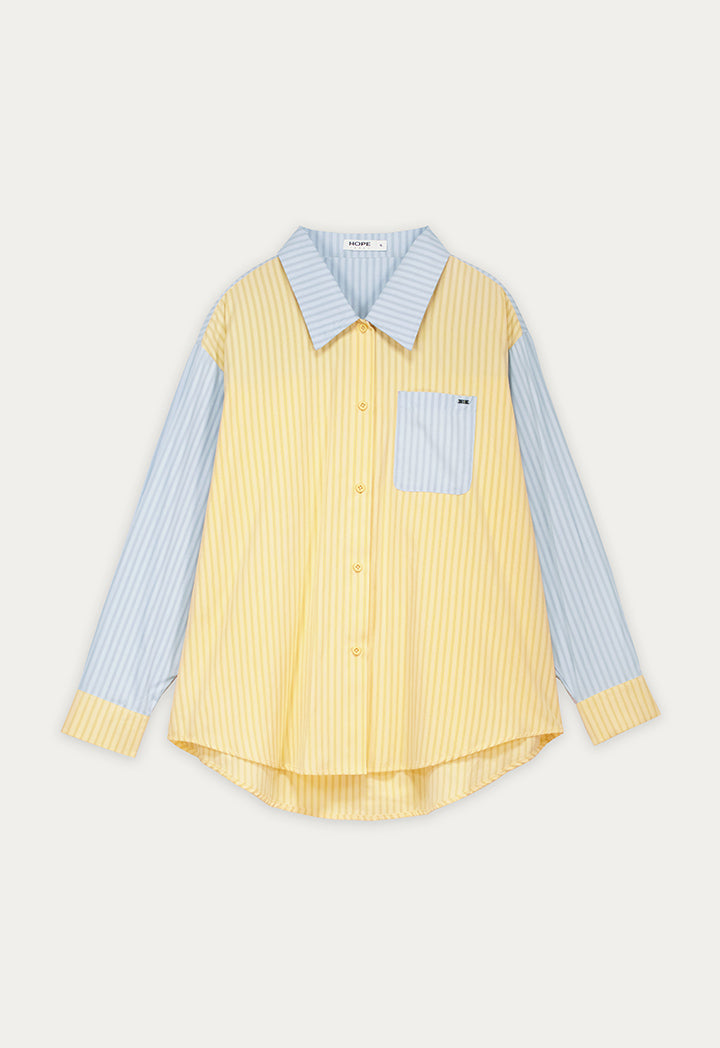 Color Block Striped Shirt