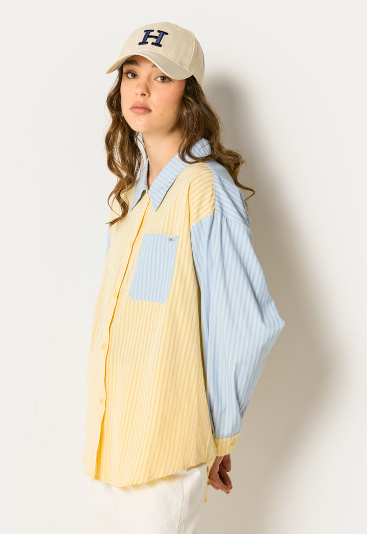 Color Block Striped Shirt