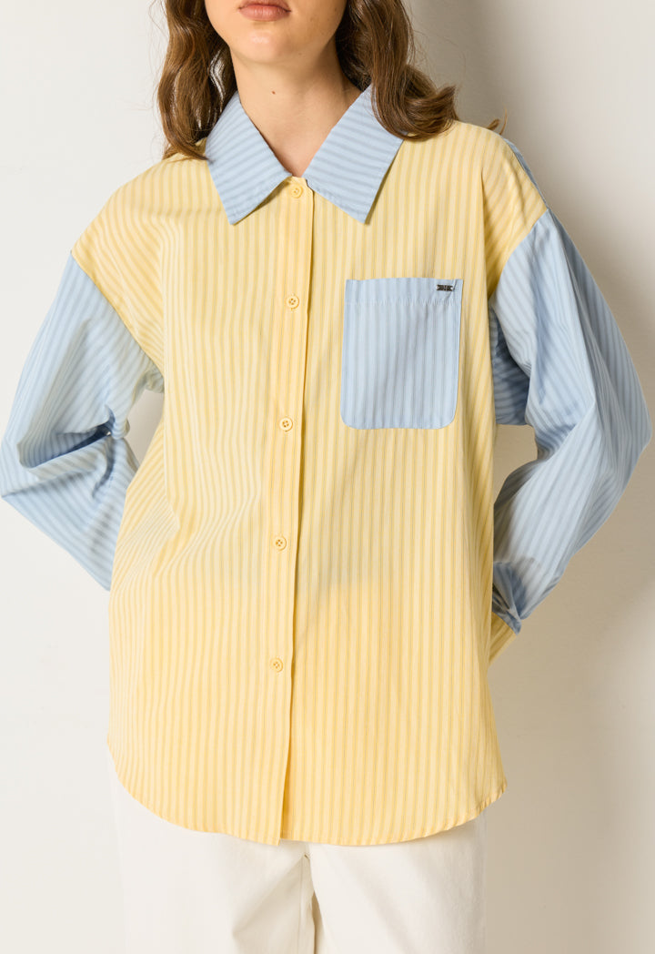 Color Block Striped Shirt