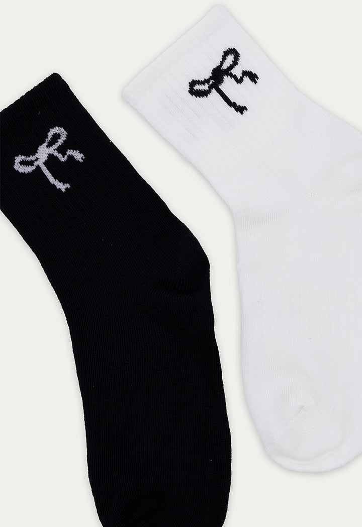 Bow Print Socks Set (2PCS)