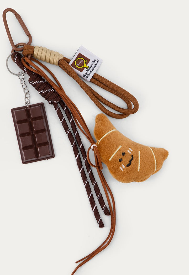 Chocolate and Croissant Keychain