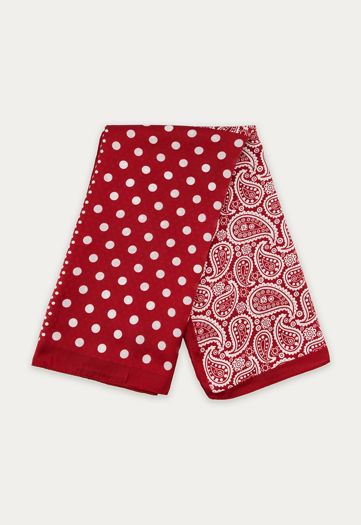 Paisley & Polka-Dot Printed Scarf