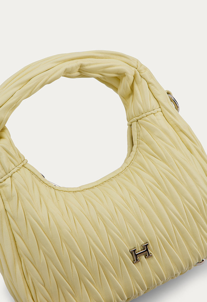 Textured Solid Handbag