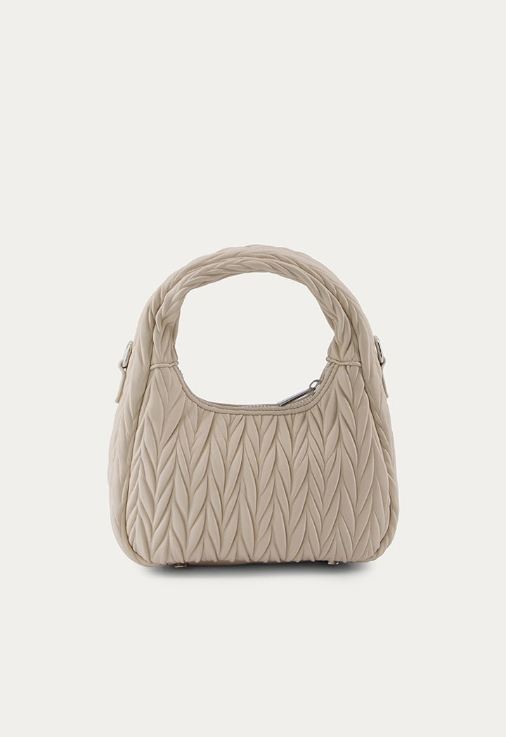 Textured Solid Handbag