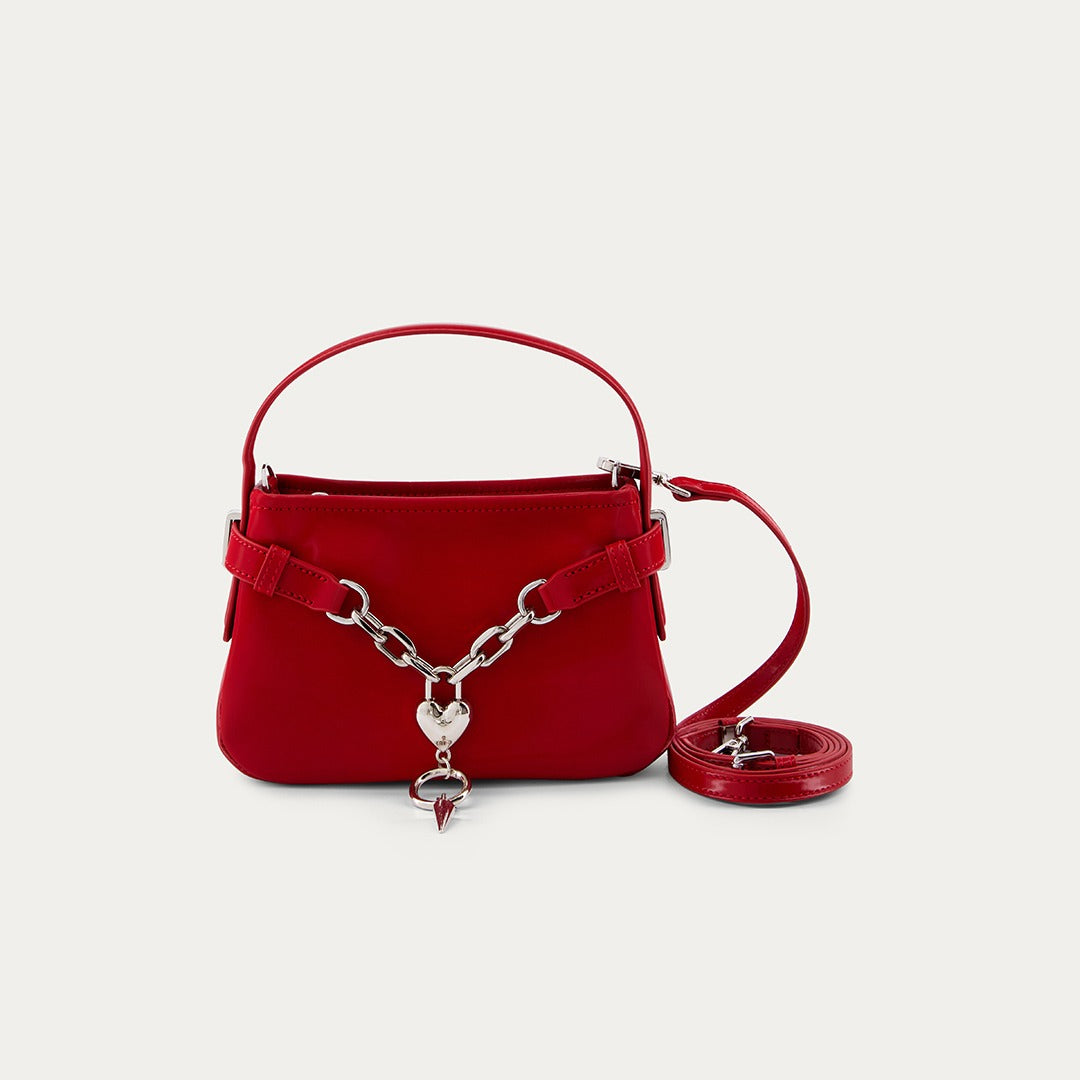 Belt Detail Solid Handbag