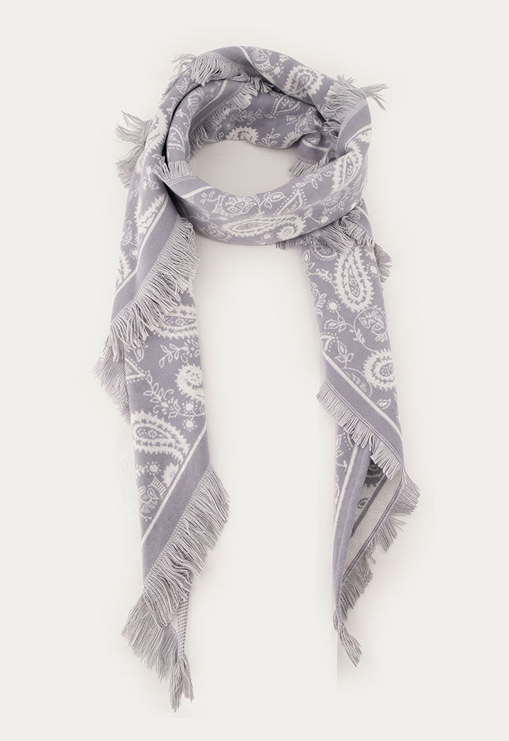 Paisley Printed Knitted Shawl
