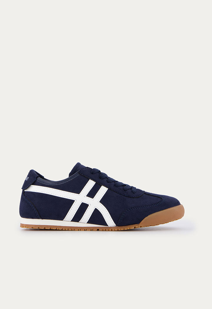 Contrast Suede Sneakers