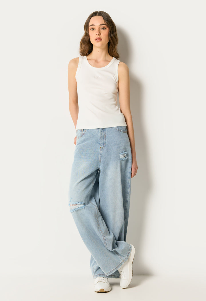 Knitted Ribbed Tank Top