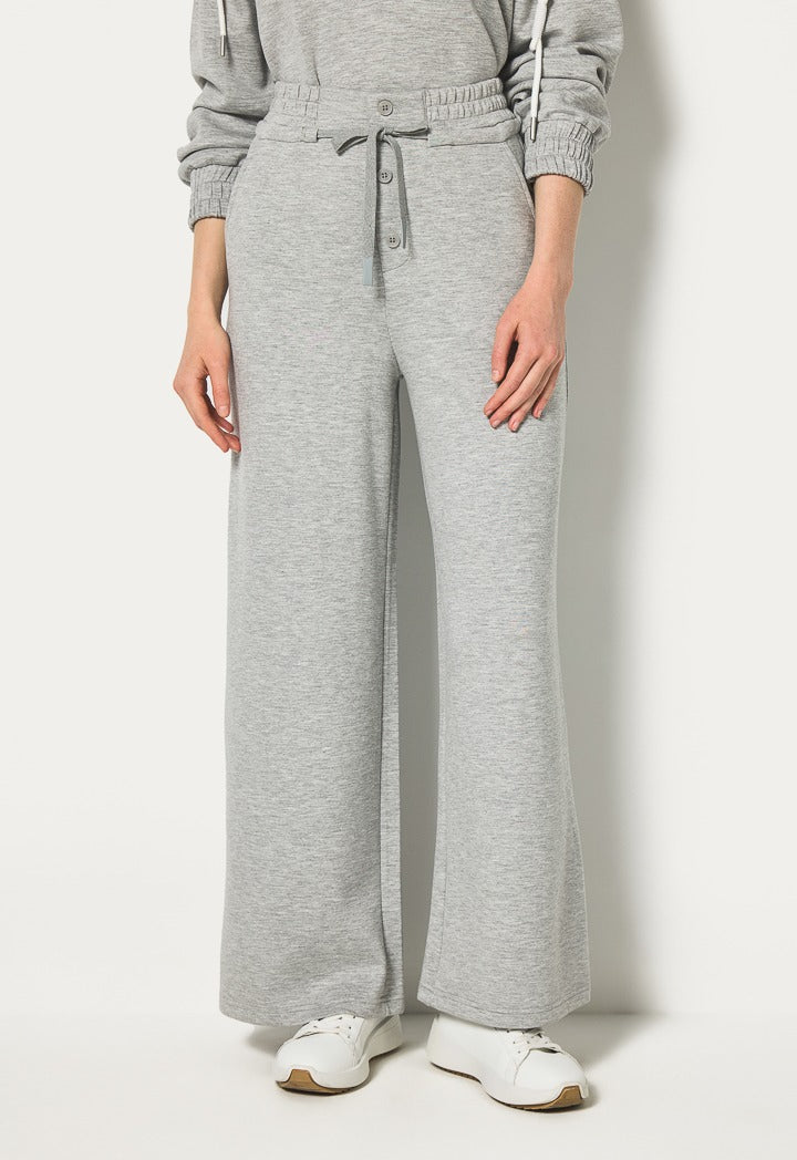 Hope Solid Wide Leg Sweatpants Grey