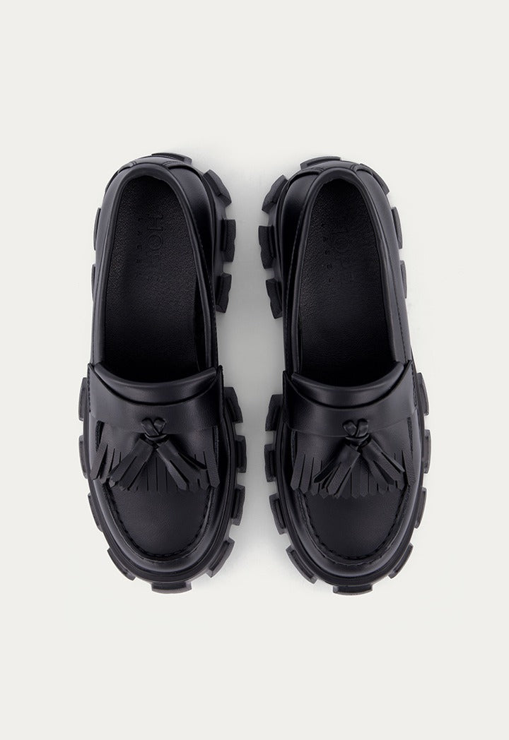 Hope Chunky Pu Leather Loafers Black