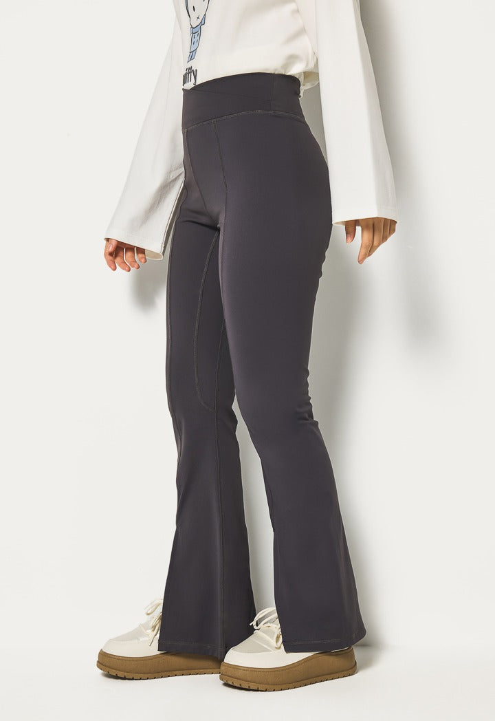 Hope Flared Legs Leggings Charcoal