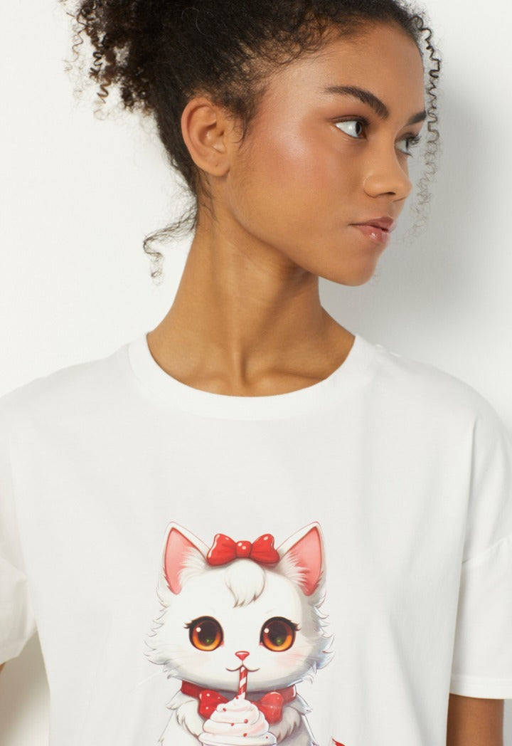 Hope Oversize Printed T-Shirt Off White