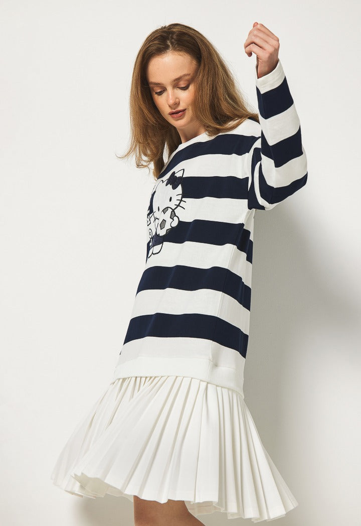Hope Hello Kitty Striped Dress Navy