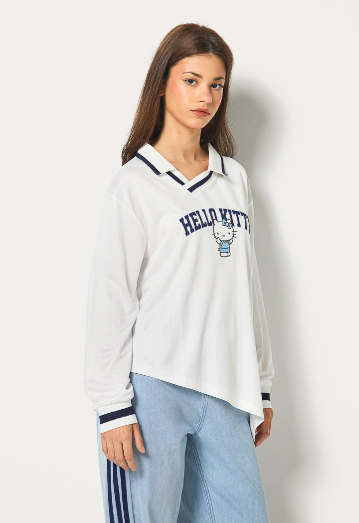 Hope Hello Kitty Striped Top Off White