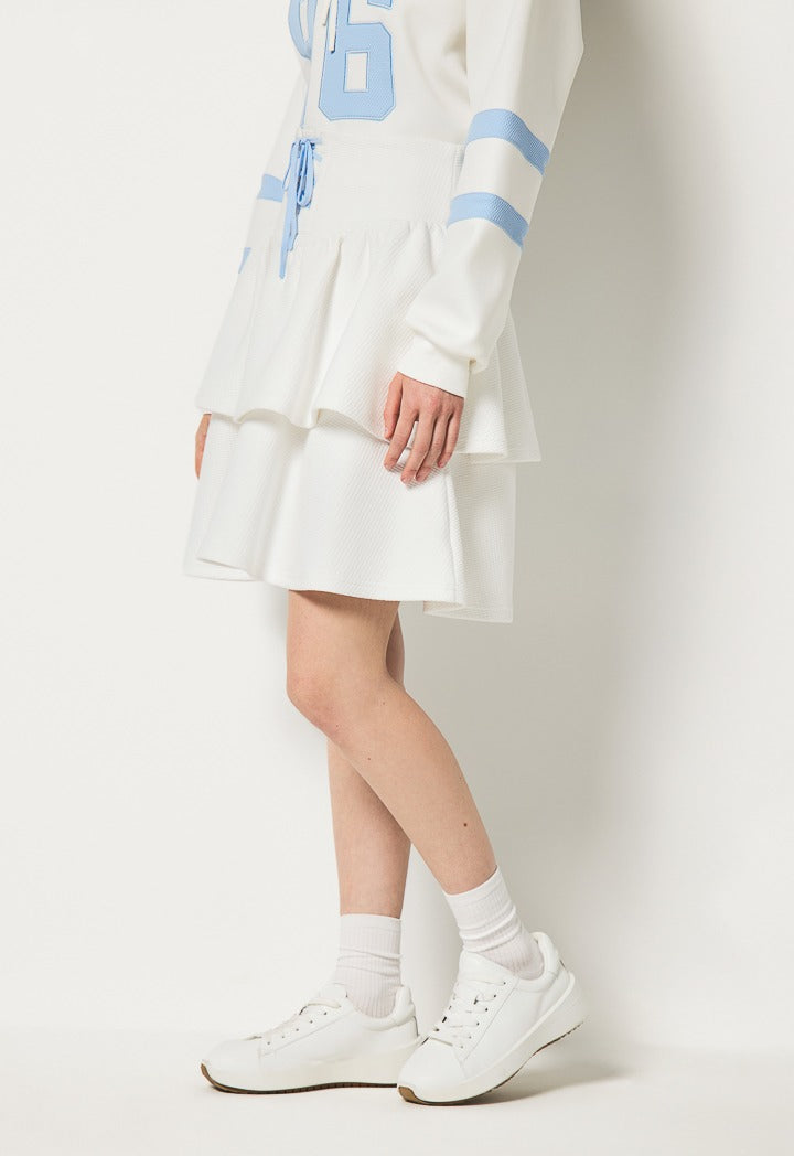 Hope Tiered Ruffled Skirt Off White