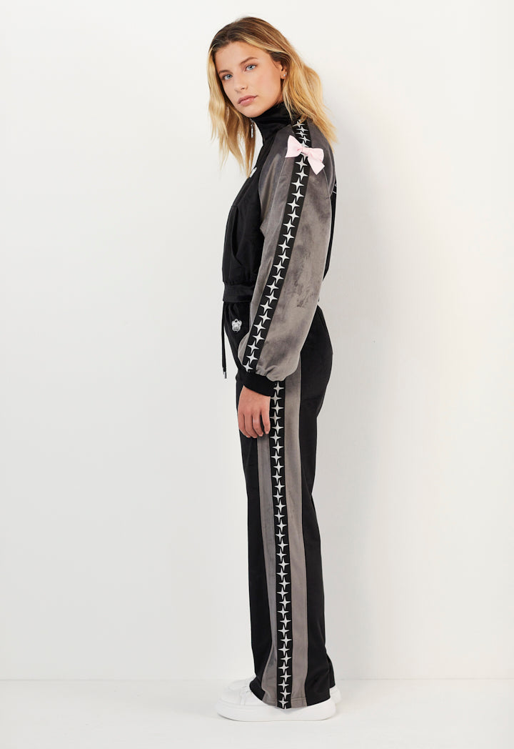 Hope Two Toned Velvet Jacket Black