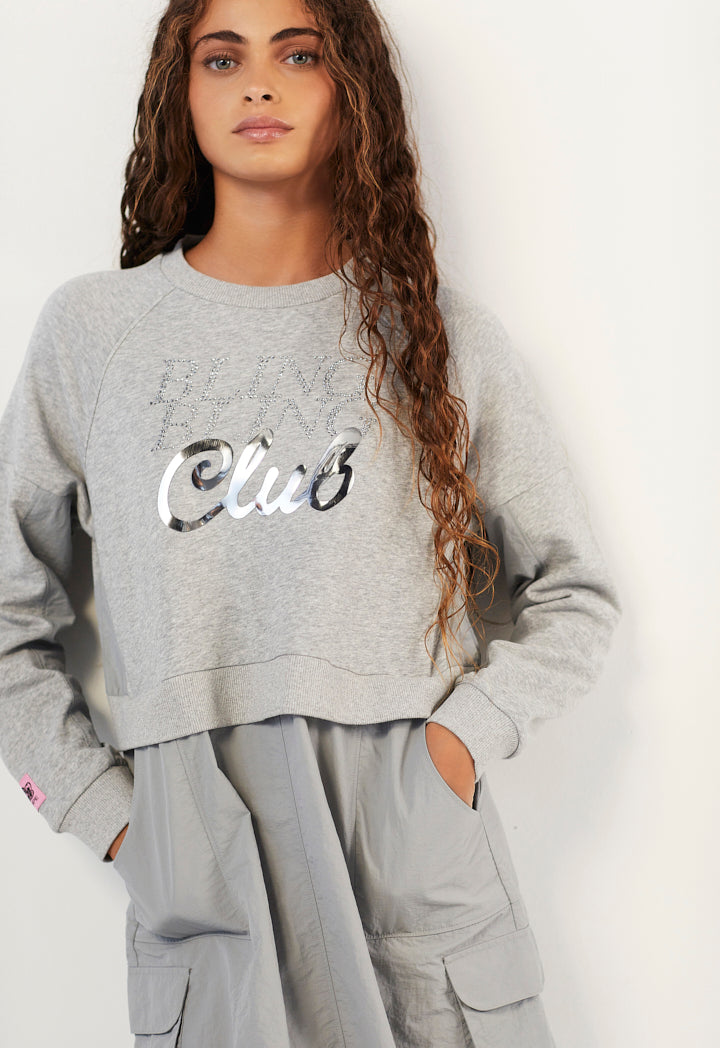Hope Cargo Skirt Embellished Dress Grey Melange
