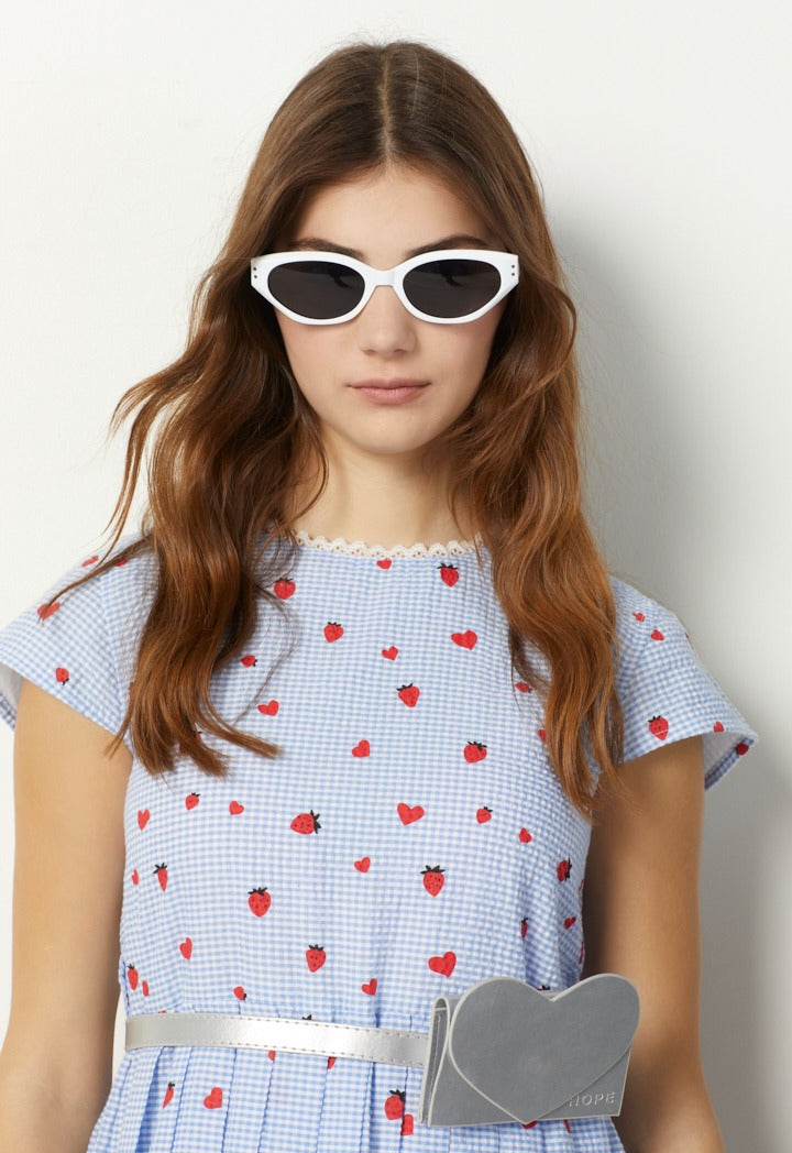 Hope Checkered Pleated Dress Multi Color