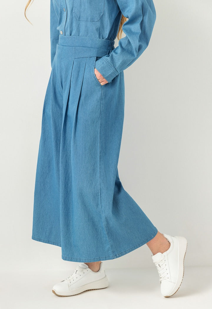 Hope Tencel Palazzo Trousers Denim Blue