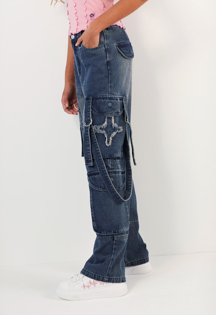Hope Urban Cargo Jeans Blue
